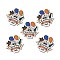 Father's Day Single Face Printed Aspen Wood Big Pendants, Balloon with Word Charm, Colorful, 48.5x50.5x2.5mm, Hole: 2mm