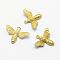 Brass Pendants, Lead Free & Cadmium Free & Nickel Free, Bee, Raw(Unplated), 15x19x3mm, Hole: 1mm