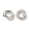 Brass Twister Clasps, Ring, Platinum, 5.5x1mm, Hole: 3mm