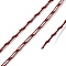 Braided Round Steel Wire, for DIY Bracelets, Sienna, 3.2mm