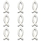 304 Stainless Steel Charms, Stainless Steel Color, Fish Pattern, 11x4.5x1mm, Hole: 5x1.5mm