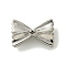 Non-Tarnish 304 Stainless Steel Slide Charms, Bowknot, Stainless Steel Color, 10x15x6mm, Hole: 6.5x2mm