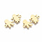 201 Stainless Steel Links Connectors, Laser Cut, Boy and Girl, Golden, 10x21x1mm, Hole: 1.2mm