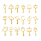24Pcs 12 Style Alloy Open Back Bezel Pendants, For DIY UV Resin, Epoxy Resin, Pressed Flower Jewelry, Cadmium Free & Lead Free, Constellation, Golden, Golden, 2pcs/Style