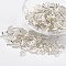 Glass Bugle Beads, Silver Lined, Gainsboro, 12x2mm, Hole: 0.5mm, about 5000pcs/bag