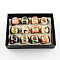Handmade Gold Sand Millefiori Lampwork Rings, Mixed Color, 17~19mm, about 12pcs/box