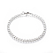 Tarnish Resistant 304 Stainless Steel Curb Chain Bracelets, with Lobster Claw Clasps, Stainless Steel Color, 8-1/4 inch(20.9cm), 4.5mm