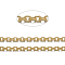Brass Cable Chains, Soldered, with Spool, Oval, Cadmium Free & Nickel Free & Lead Free, Long-Lasting Plated, Golden, 2x1.5x0.35mm, about 32.8 Feet(10m)/roll