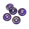 Natural Amethyst Pendants, Donut/Pi Disc, Donut Width: 12mm, 30x5~7mm, Hole: 6mm