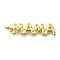Mother's Day Brass Micro Pave Cubic Zirconia Pendants, Word Mama, Long-Lasting Plated, with Jump Ring, Lead Free & Cadmium Free, Rack Plating, Real 18K Gold Plated, 7x28x2mm