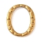 304 Stainless Steel Linking Rings, Textured Oval, Real 18K Gold Plated, 12x10.5x2mm, Inner Diameter: 10x7mm