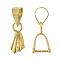 Golden Brass Ice Pick Pinch Bails, 11x5mmm, Hole: 3mm, Pin: 0.8mm