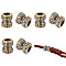 NBEADS 6 Pcs Brass Beard Beads, Tibetan Style Brass Paracord Beads Large Hole African Hair Beads Charms Cylindrical Pendant Accessories for Jewelry Making EDC DIY Accessories Parts