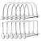 Carbon Steel Wire Lock Pins, Rectangle & D Shape, Platinum, 56.5x88x15.5mm, 62.5x78.8x11.5mm, 12pcs/set