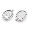 Non-Tarnish 304 Stainless Steel Pendants, Manual Polishing, Oval with Bees Charms, Stainless Steel Color, 18.5x13x2mm, Hole: 1.5mm