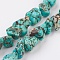 Natural Magnesite Beads Strands, Dyed & Heated, Nuggets, 10~22x10~15x5~10mm, Hole: 1mm, about 18pcs/strand, 10.4 inch