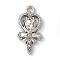 Rack Plating Alloy Pendants, with Rhinestone, Cadmium Free & Nickel Free & Lead Free, Heart, Clear, 20x10x3mm, Hole: 1.6mm