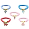 Polymer Clay Heishi Surfer Stretch Bracelet, Ocean Theme Alloy Enamel Charms Preppy Bracelet, Mixed Shapes, Inner Diameter: 2-3/8 inch(6cm)