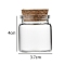 Glass Bottle, with Cork Plug, Wishing Bottle, Column, Clear, 3.7x4cm, Capacity: 25ml(0.85fl. oz)