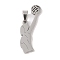 Non-Tarnish 201 Stainless Steel Pendants, Stainless Steel Color, Sport Theme, Basketball, 30.5x11x1.5mm, Hole: 4x7mm