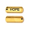 Tibetan Style Alloy Rectangle Pendants, Inspirational Message Pendants, with Word Hope, Cadmium Free & Lead Free, Antique Golden, 8x21x2mm, Hole: 2mm, about 545pcs/1000g