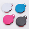 Mini Glass Lens Magnifier, with Leather Pouch, Folding Magnifying Tool, Random Single Color or Random Mixed Color, Magnification: 6X, Lens: 5.8cm, 8.5x6.5x1.2cm