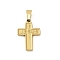 304 Stainless Steel Pendants, Ion Plating(IP), Cross with Word Jesus Charm, Golden, 24x16.5x10mm, Hole: 6x3.5mm