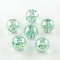 Round AB Color Transparent Acrylic Beads, with Colorful Glitter Powder, Pale Green, 14mm, Hole: 2mm, about 318pcs/500g