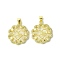 Mother's Day Brass Micro Pave Cubic Zirconia Pendants, Cadmium Free & Nickel Free & Lead Free, Word Mom, Real 18K Gold Plated, 25x21x3mm, Hole: 5mm