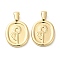 Alloy Pendants, Oval, Golden, 25x15x2mm, Hole: 5.5x3mm