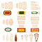 Unfinished Wood Cutouts, Oval & Teardrop & Cloud & Triangle & Rectangle & Pencil Shape, Bisque, 2.1~12.7x2.8~12.65x0.27cm
