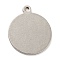 Non-Tarnish 304 Stainless Steel Pendants, Stamping Blank Tag, Flat Round Charm, Stainless Steel Color, 23.5x20x1mm, Hole: 1.8mm