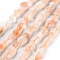 Natural Strawberry Quartz Beads Strands, Nuggets, Tumbled Stone, 4.5~11.5x3~7x3.5~6mm, Hole: 1.2mm, about 48~68pcs/strand, 15.35~15.94''(39~40.5cm)