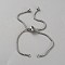 Stainless Steel Box Chain Slider Bracelets, for Connector Charm Bracelet Making, Stainless Steel Color, 12x0.12cm, Hole: 2.5mm
