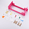 732Pcs 6 Colors Glass Seed Beads, 2Pcs Brass Beads, 1Pcs Slider Bead and Iron Needle, 1 Set Plastic Weaver Tools, Braided Nylon Cord for DIY Craft Jewelry Making Kit, Hot Pink, 26.2x10.2x2.2cm