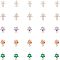 CHGCRAFT 20 Pcs 5 Color Transparent Glass Flower Links Connectors Glass Charms Pendants Beads Connector for DIY Necklace Bracelet Making