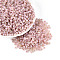 6/0 Glass Seed Beads, Round Hole, Rondelle, Golden Metal Enlaced, Flamingo, 4~4.5x3~3.5mm, Hole: 1.2~1.4mm, about 6430pcs/pound