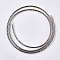 Eco-Friendly PVC Synthetic Rubber Cord, with Paillette/Sequins Inside, Black, 6mm, about 0.98~1.31 yards(0.9~1.2m)/strand