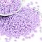 Lustered Glass Seed Beads, Peanut, Lilac, 3.5x6x3.5mm, Hole: 0.8mm, about 4500pcs/pound