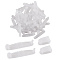 50Pcs Badge Strap Clip White Key Chain Connector Plastic Keychain Clip for Card Holder, Lanyards, Key Rings, ID Badge Holder Strap, Clear, 35x8mm
