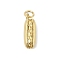 304 Stainless Steel Pendants, Real 18K Gold Plated, with Jump Ring, Bag, 17x6x5mm, Hole: 3.5mm