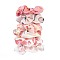Cloth Elastic Hair Accessories, Scrunchie/Scrunchy, Ponytail Holder, Elastic Hair Ties, for Girls or Women, Fruit Pattern, 35x2mm, Inner Diameter: 40mm, 6pcs/bag