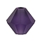 Preciosa® Crystal Beads, Czech Crystal, Bicone(451 69 302 Rondelle), 20480 840 Deep Tanzanite Matt, 6mm, Hole:1mm