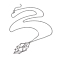 Non-Tarnish Stainless Steel Macrame Pouch Empty Stone Holder for Necklace Makings, Stainless Steel Color, 28.19 inch(71.6cm)
