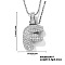 Elegant Brass Micro Pave Clear Cubic Zirconia 3D Initial Necklaces, Perfect Gift for Her, Platinum, Letter F, 15.75 inch(40cm)