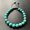 Green Floating Flower Agate Natural Stone Double Flat Knot Bracelet Pull Rope Adjustable Crystal Handmade Bracelet