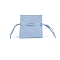 Rectangle Microfiber Leather Jewelry Drawstring Gift Bags for Earrings, Bracelets, Necklaces Packaging, Light Steel Blue, 7x7cm