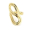 Brass Wrapped Open Cuff Rings, Cadmium Free & Lead Free, Hollow, Real 18K Gold Plated, Inner Diameter: 15.5mm