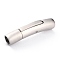 Non-Tarnish 316 Surgical Stainless Steel Bayonet Clasps, Column, Stainless Steel Color, 30x6x6.5mm, Inner Diameter: 4mm