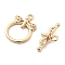 Brass Toggle Clasps, Cadmium Free & Nickel Free & Lead Free, Dragonfly, Real 18K Gold Plated, Ring: 7x12x2mm, Hole: 1.5mm; Bar: 17x9x4mm, Hole: 1.5mm